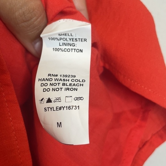 NWOT DO + BE Orange Tie Waist Shorts M - Picture 9 of 14